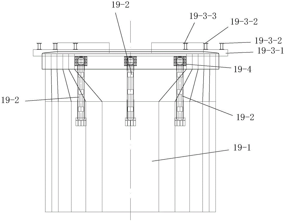 Construction method of large-span continuous beam closely next to existing line deep water foundation