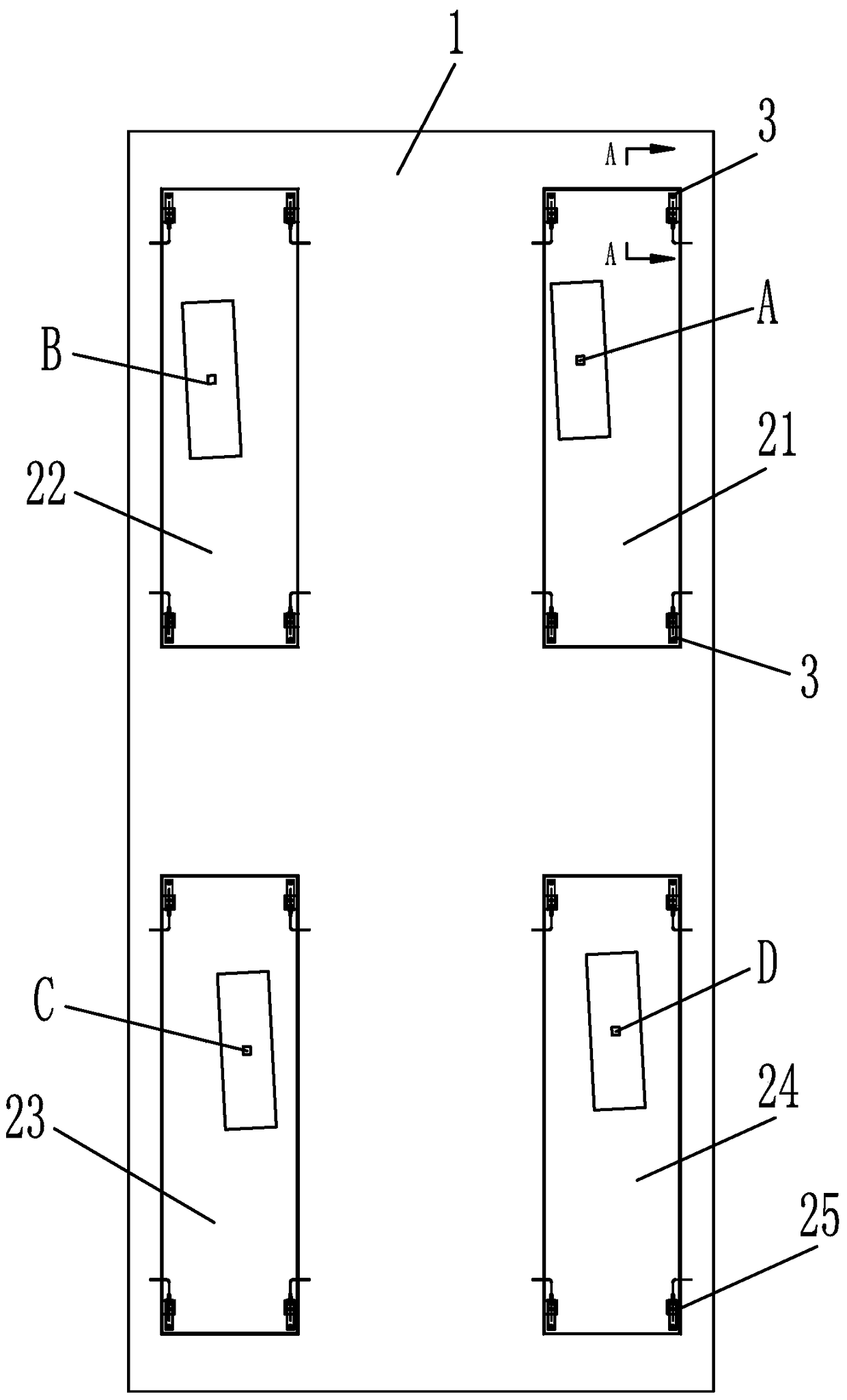 A vehicle-carrying platform and its vehicle wheelbase detection device and method