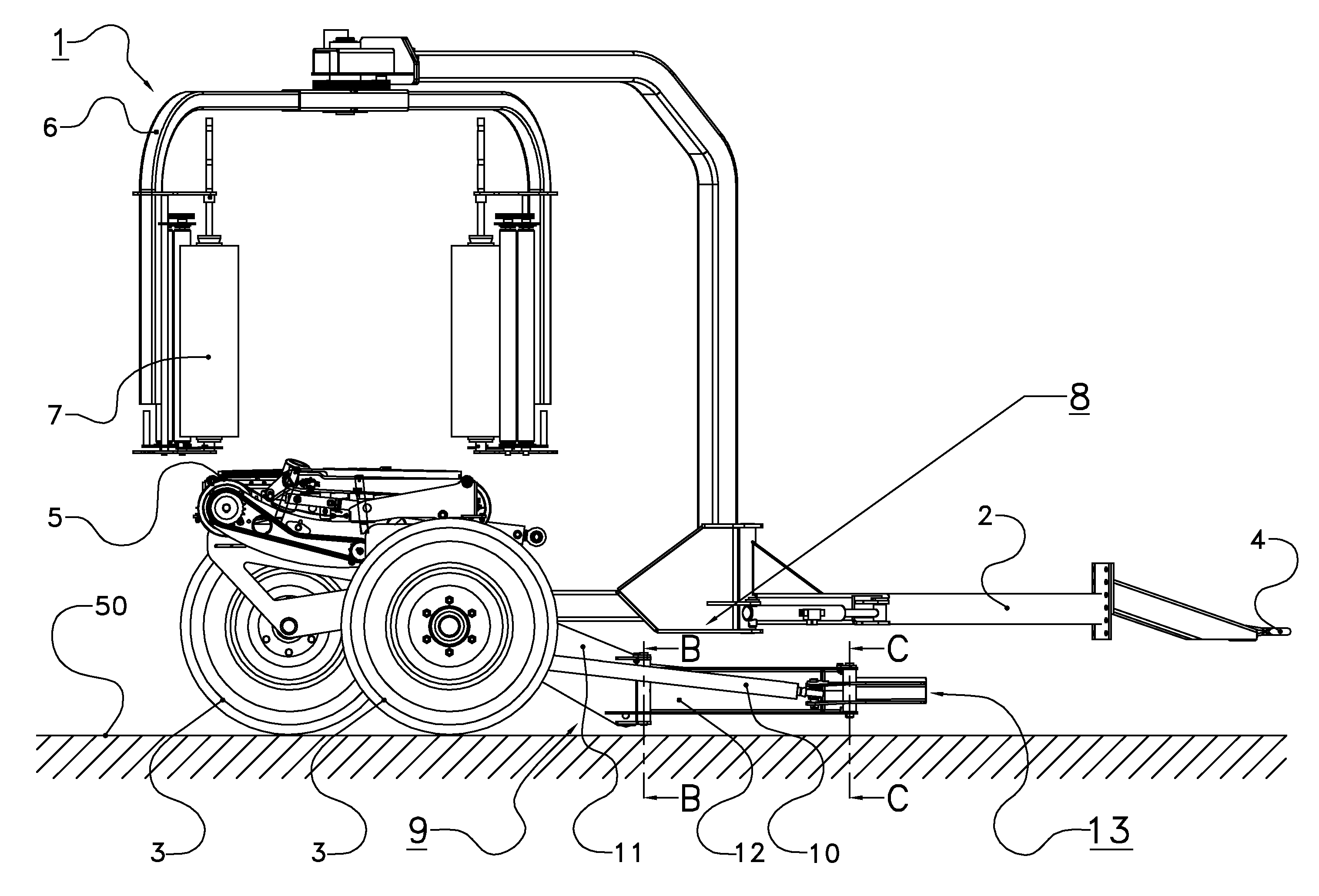 Wrapper for wrapping bales of crop material