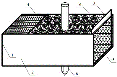 Paddy field recession water purification device placed in ridge of field