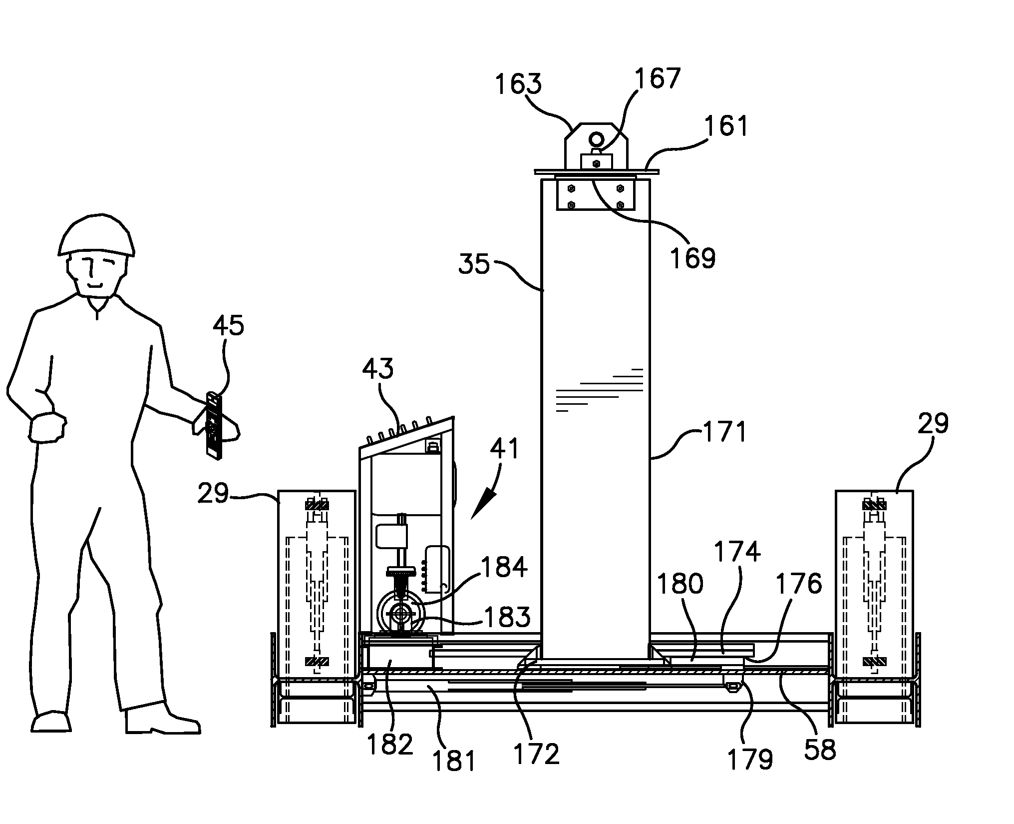 Fragmented slab lifting apparatus and method