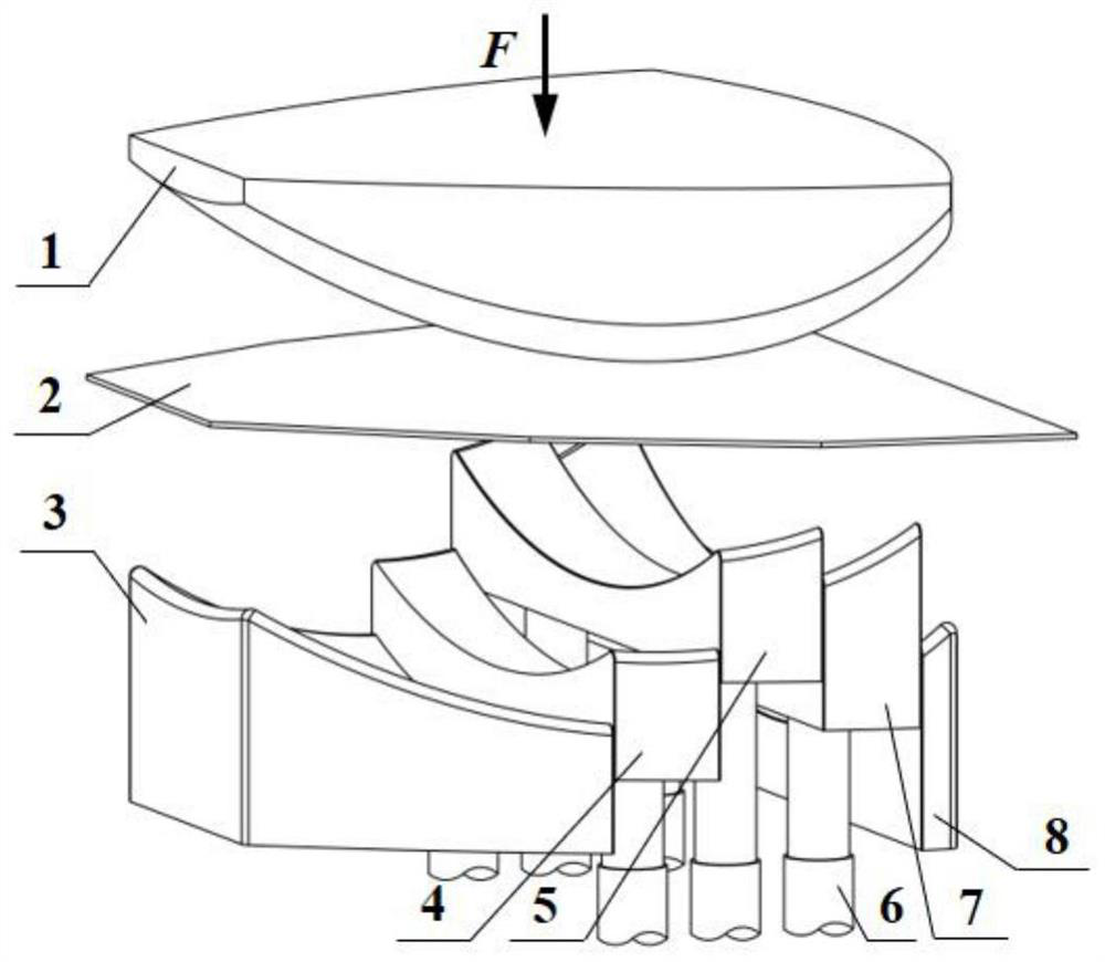 Partition die-pressing forming method for light alloy thin-wall curved surface part