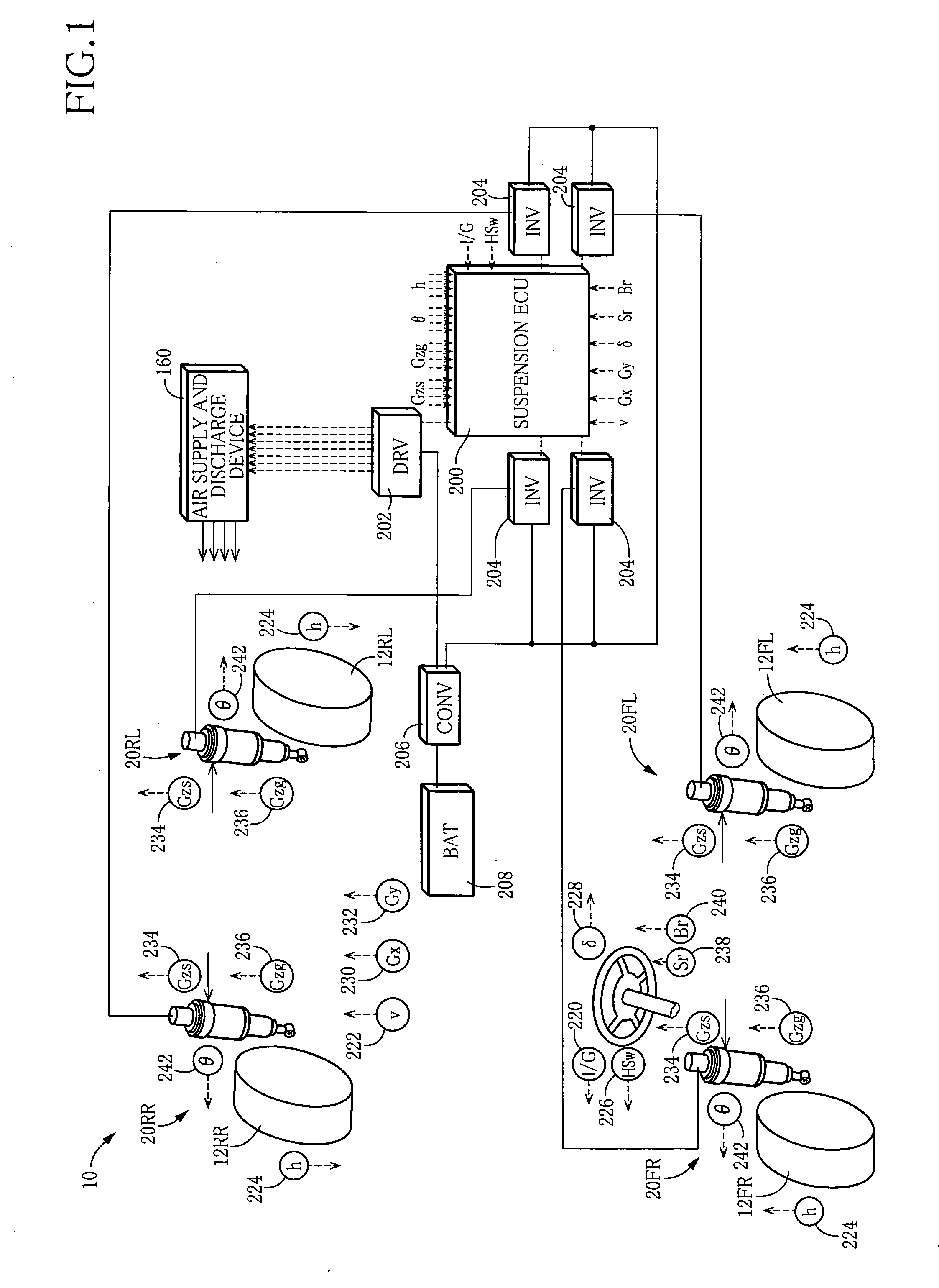 Suspension system for a vehicle including an electromagnetic actuator