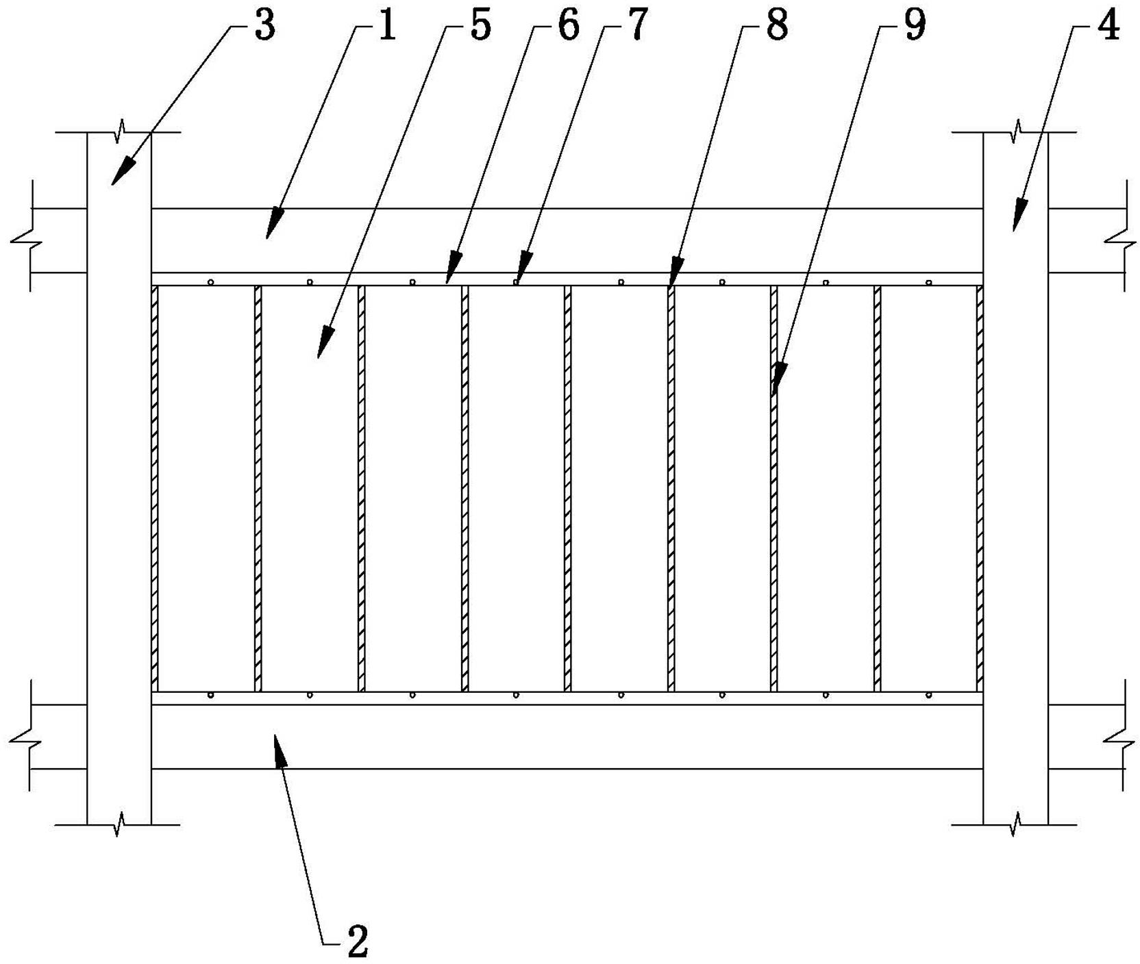 Flexible energy-consumption frame filling wall