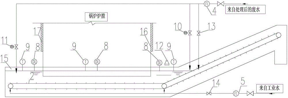 Slag water self-balancing heat exchange method of water-cooled mechanical slag-removal system in thermal power plant