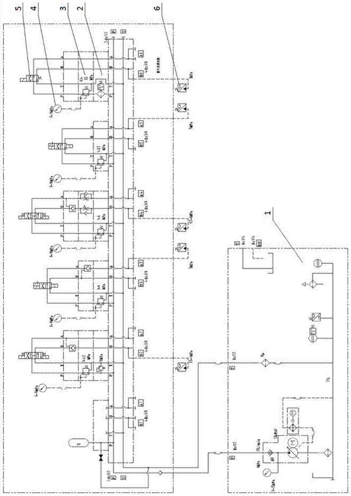 Hydraulic station centralized lubricating system