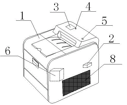 Printer with temperature detection and efficient heat dissipation functions