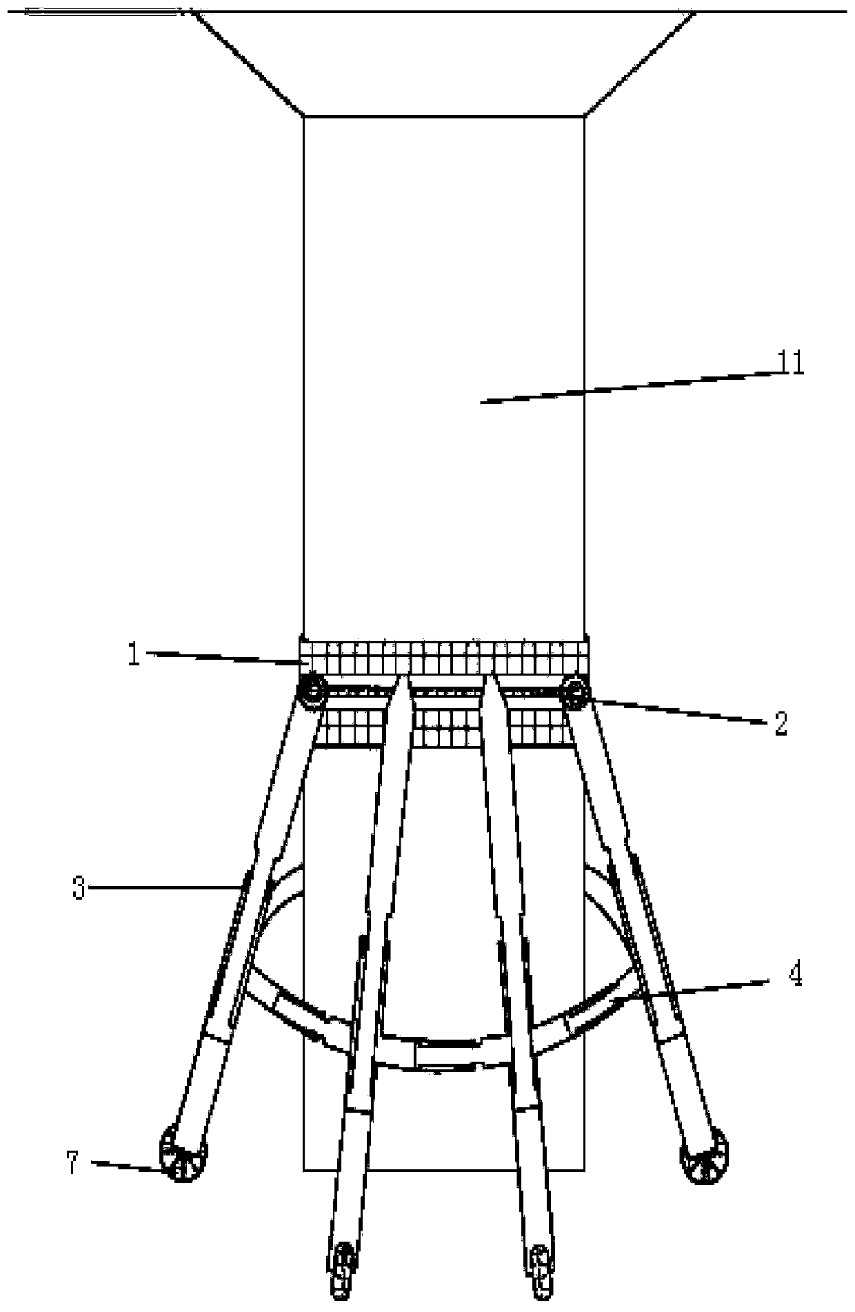 Automatic triggering umbrella type protection device for preventing pier from being damaged by collision