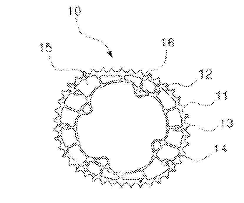 Asymmetric elliptical chain gear for a bicycle