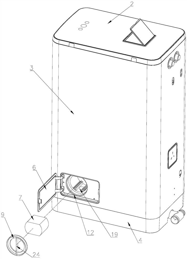 Filtration structure of a flocculation module and washing machine