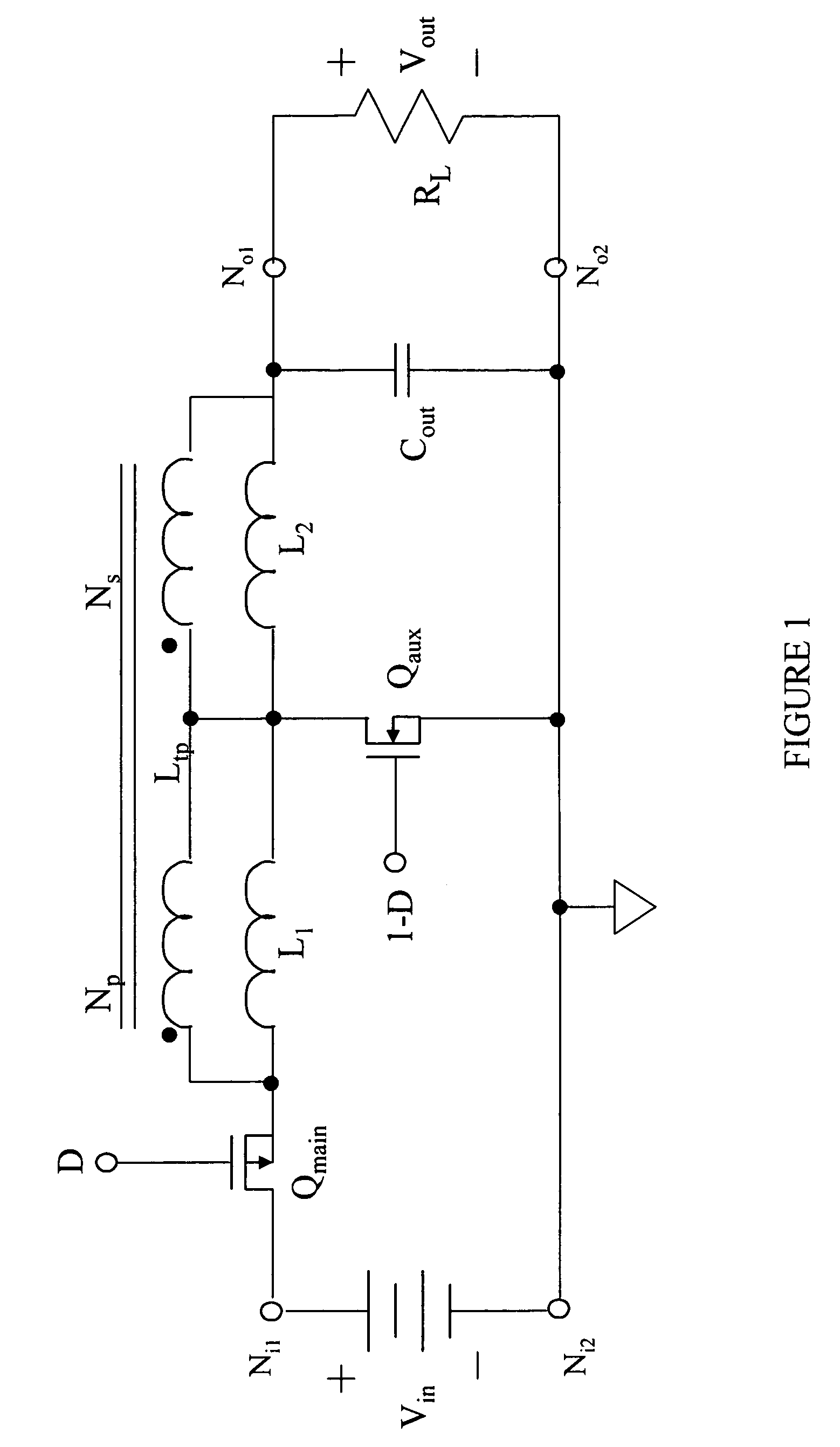 Power converter employing a tapped inductor and integrated magnetics and method of operating the same