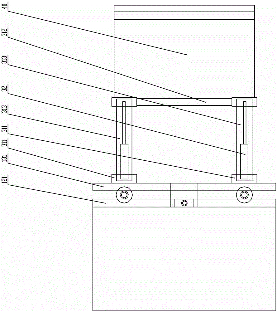 Cab lifting and descending adjustment device and cab lifting and descending adjustment method