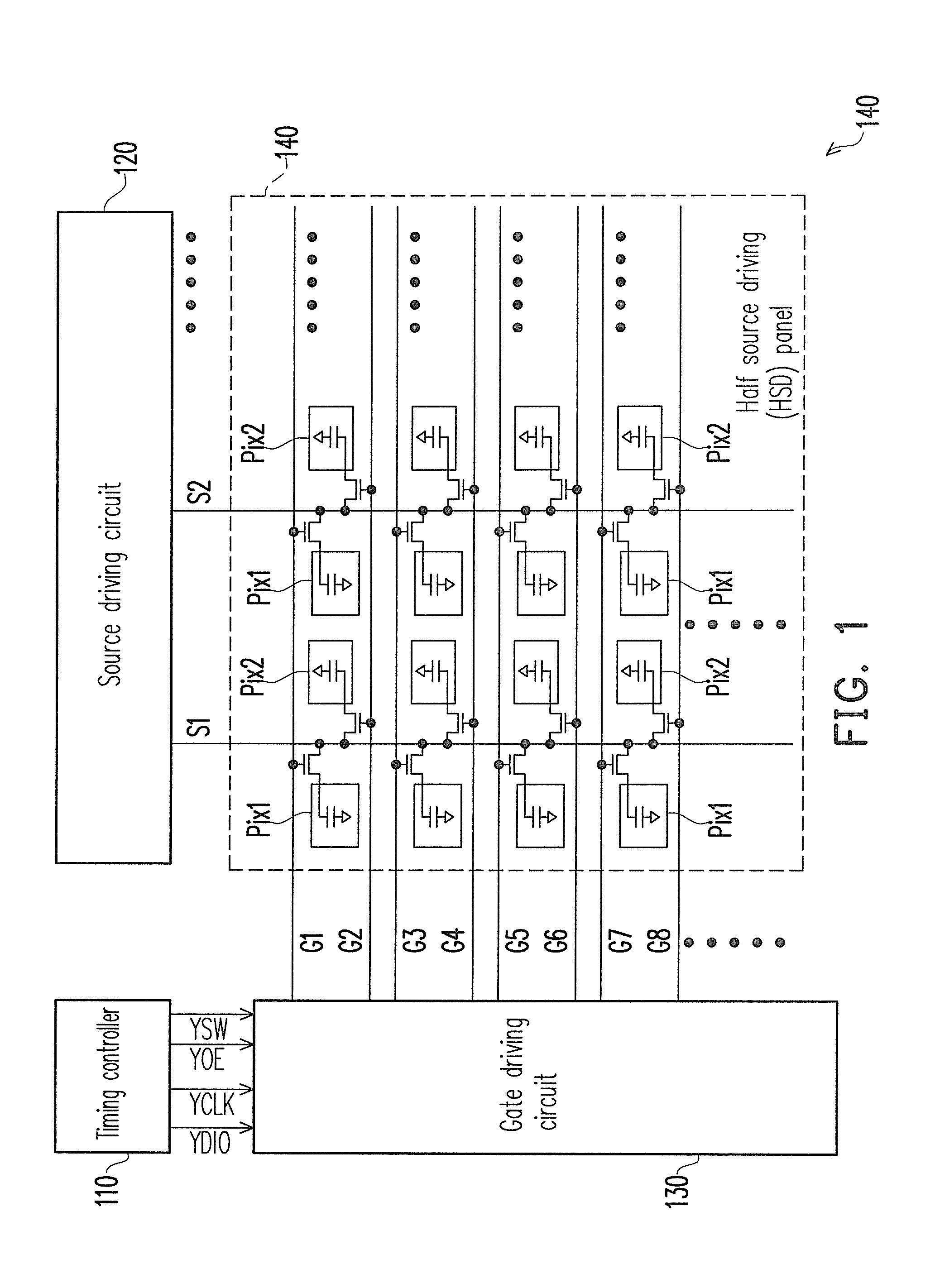 Pixel array and driving method thereof and flat panel display
