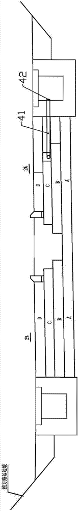 Splicing structure and construction method of new and old pavement in super high section of expressway extension project