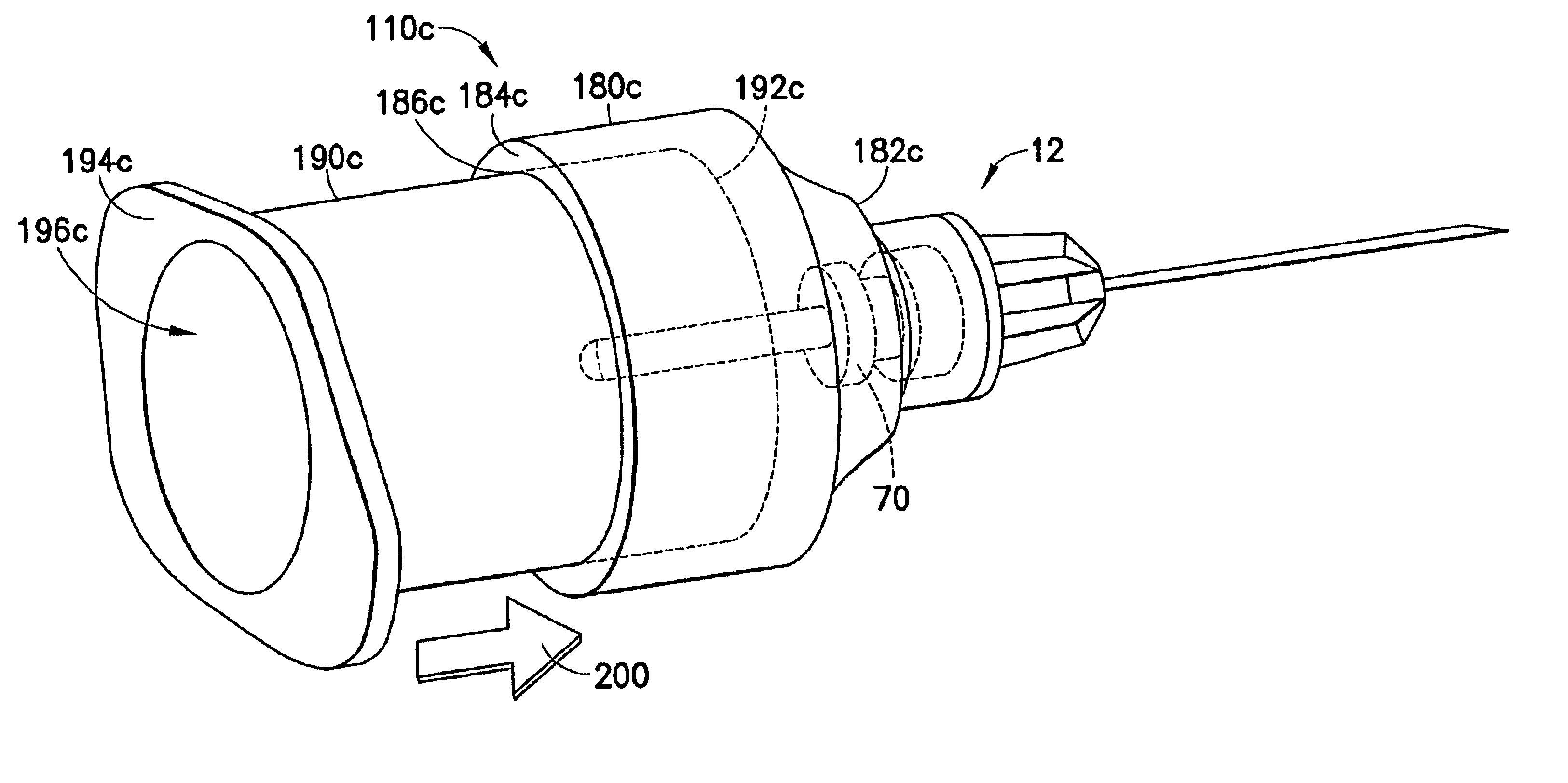 Needle holder for use with safety needle assembly