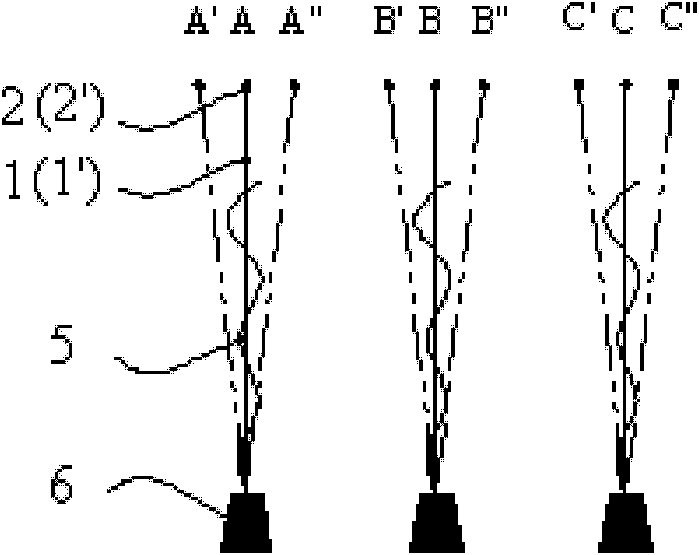 Greenhouse crop vine hanging device and crop cultivating method