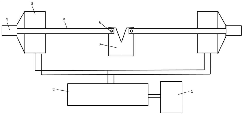 A kind of dynamic symmetric stretching device and experimental method of i-type crack sample