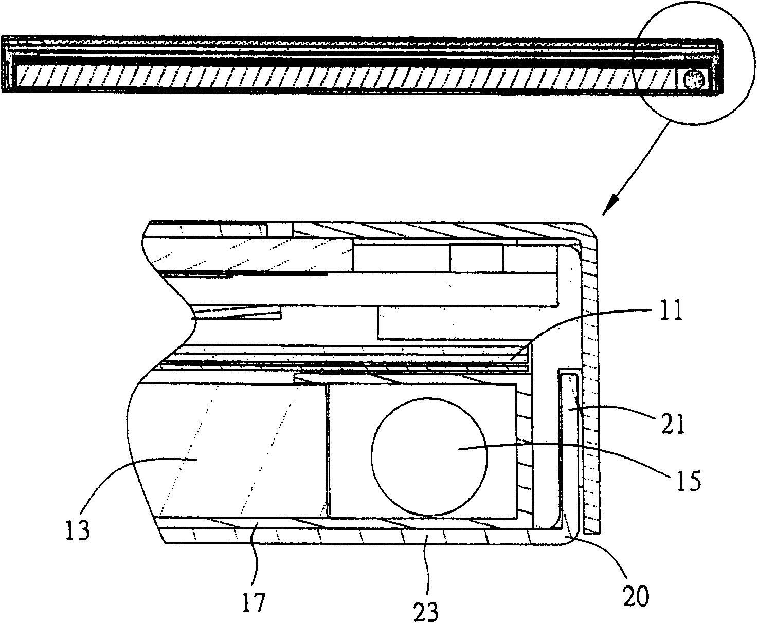 Shell structure for increasing climbing rate of brilliancy of backlight module