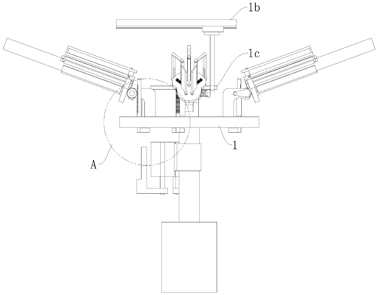 Automatic feeding and discharging device for motor rotor shaft machining