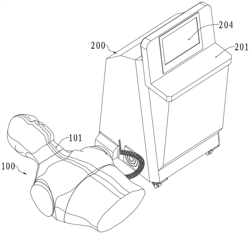 Liver tumor ablation therapy puncture training simulation device and working method