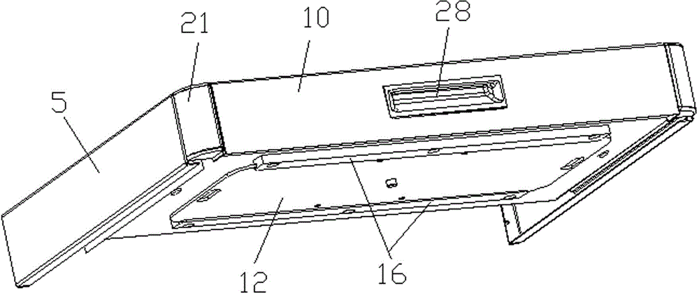 Drawer structure with functions of left and right slide mouse and keyboard