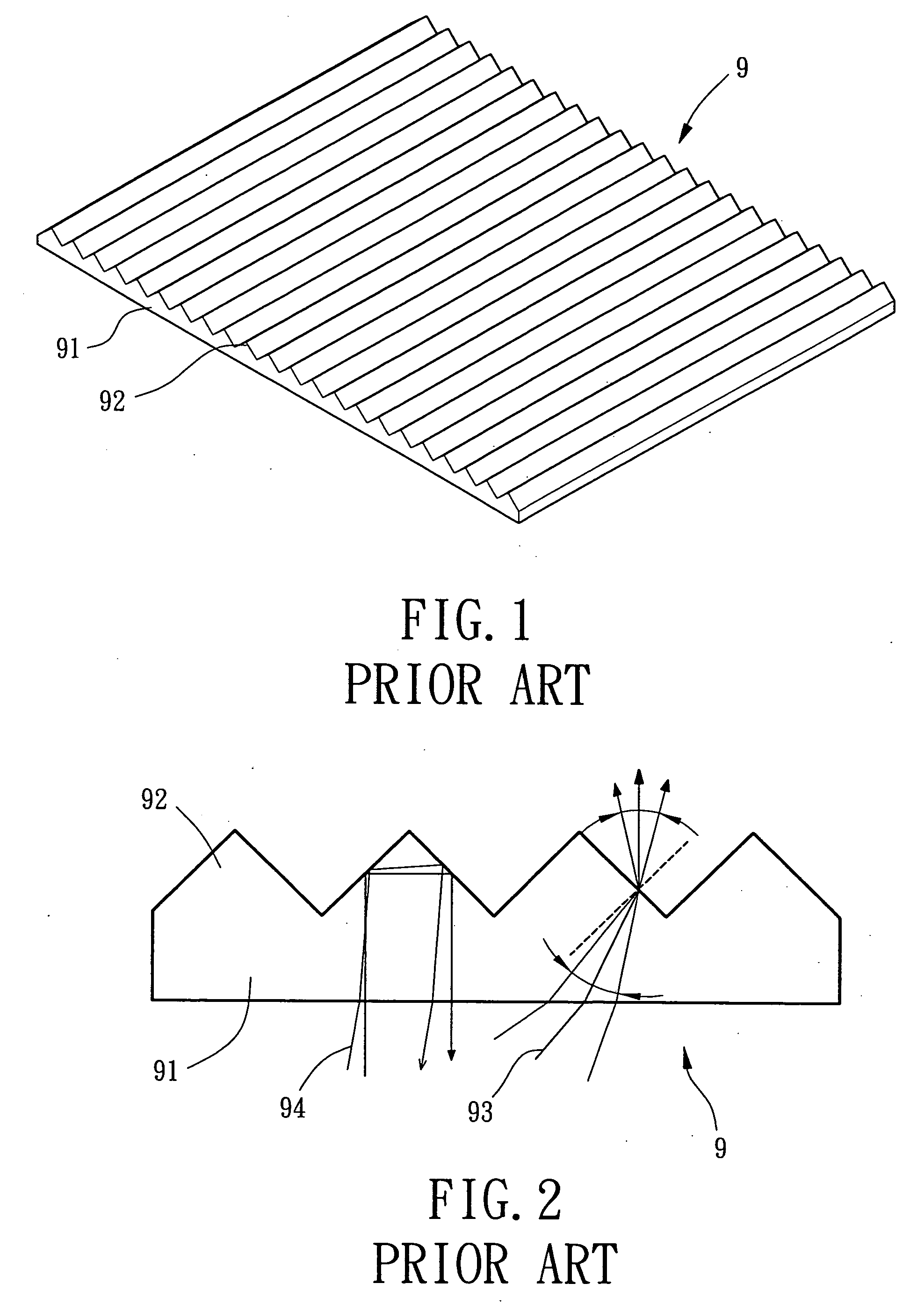 Brightness enhancement film having curved prism units and light scattering particles