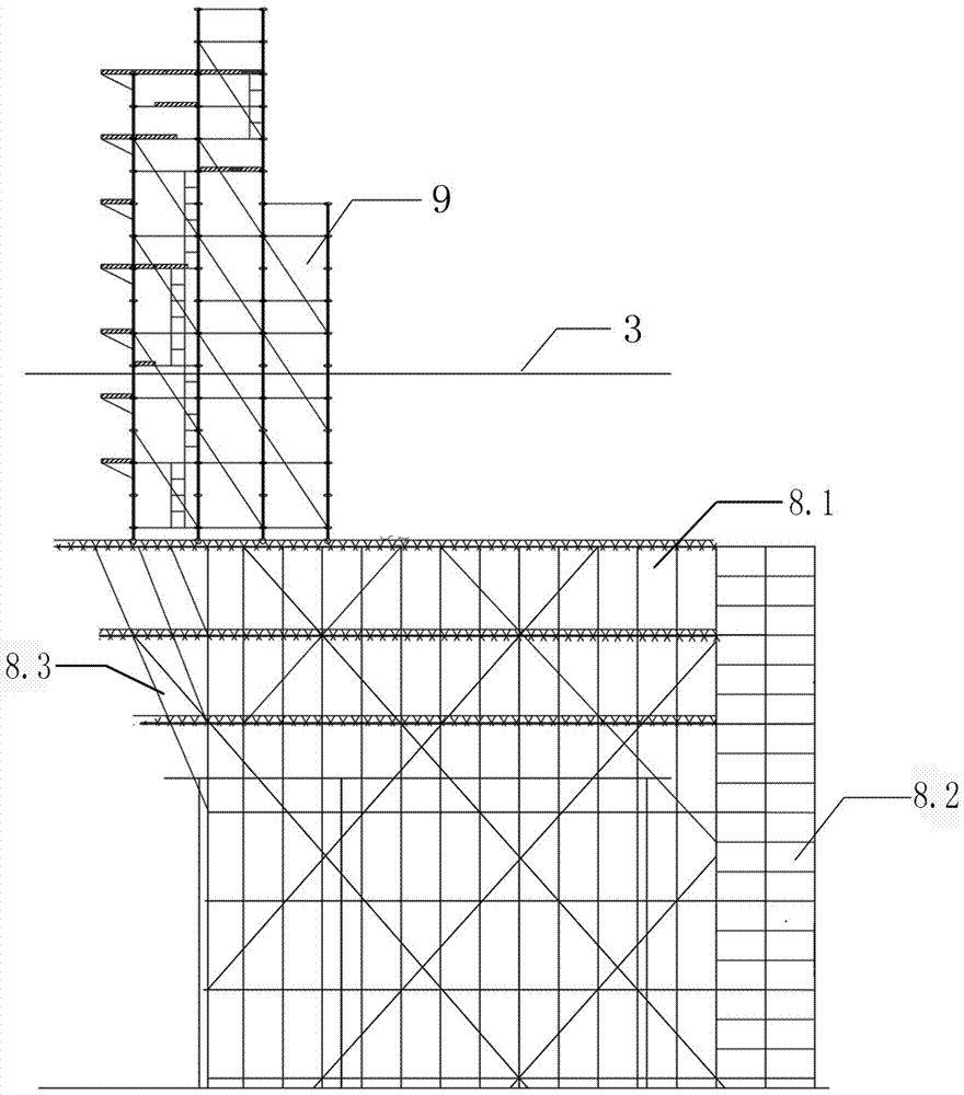 Large spherical screen mounting system and construction method thereof