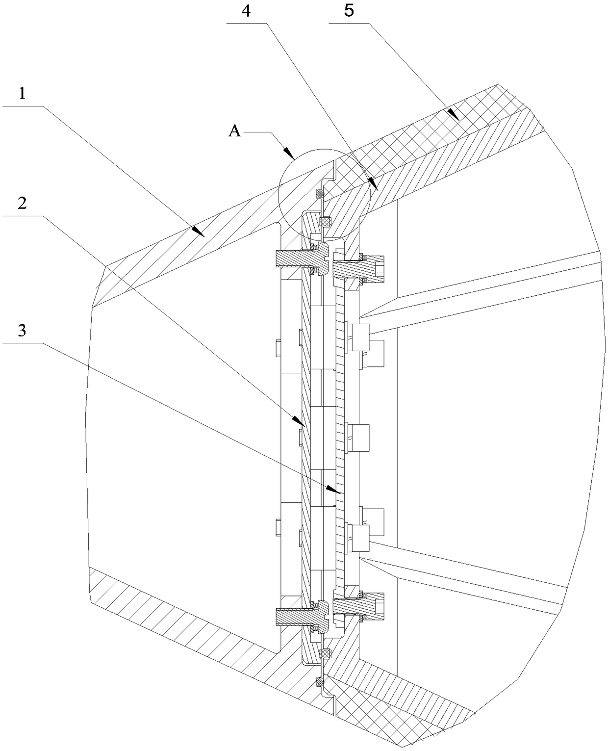 A terminal cap thermal resistance connecting device