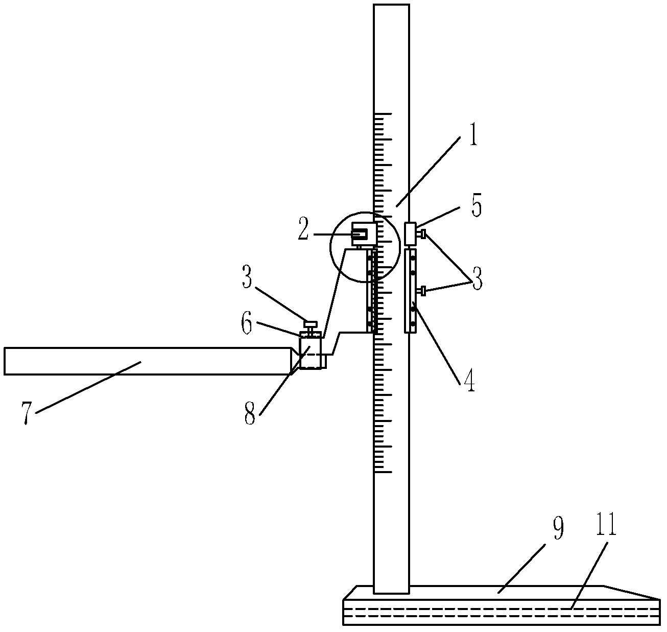 Level measuring apparatus and method for guide plate beam of high-speed wire mill