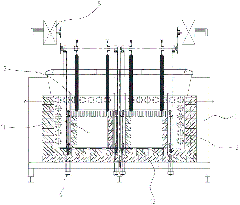 Chimney-free heat cycle heating furnace