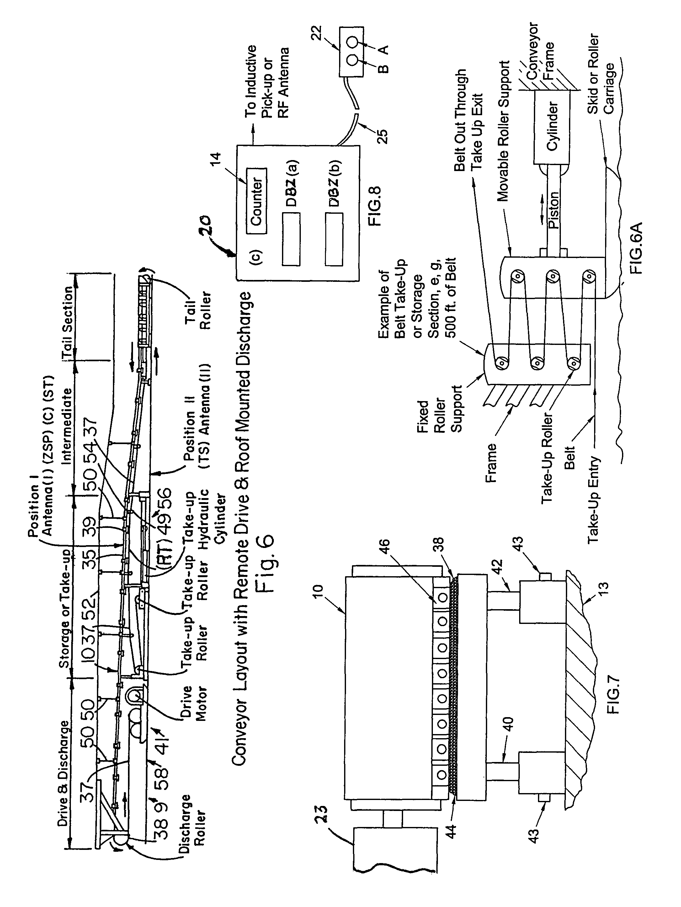 Method and apparatus for monitoring and controlling conveyor position