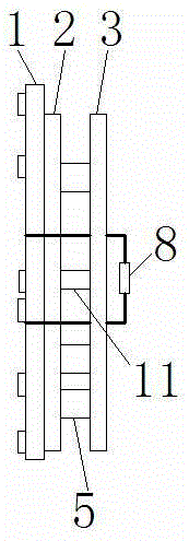 Substituted power line connecting structure for pins of discharge resistor for plastic coated aluminum LED (light-emitting diode) lamp