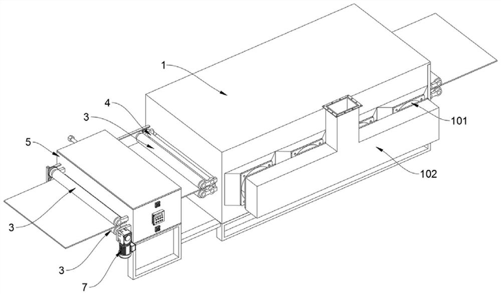 Dust removal and humidification device used for automated textile machine