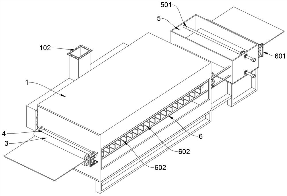 Dust removal and humidification device used for automated textile machine