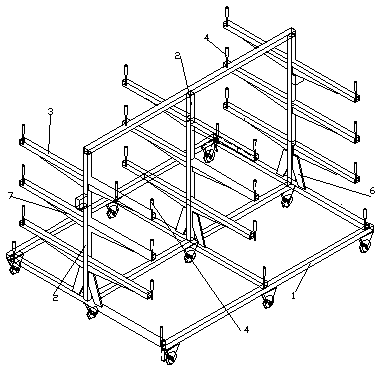 Special load bearing transferring storage vehicle for secondary frameworks