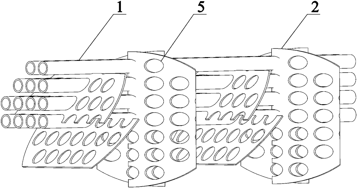 Quasi-trapezoidal inclined baffle shell and tube heat exchanger