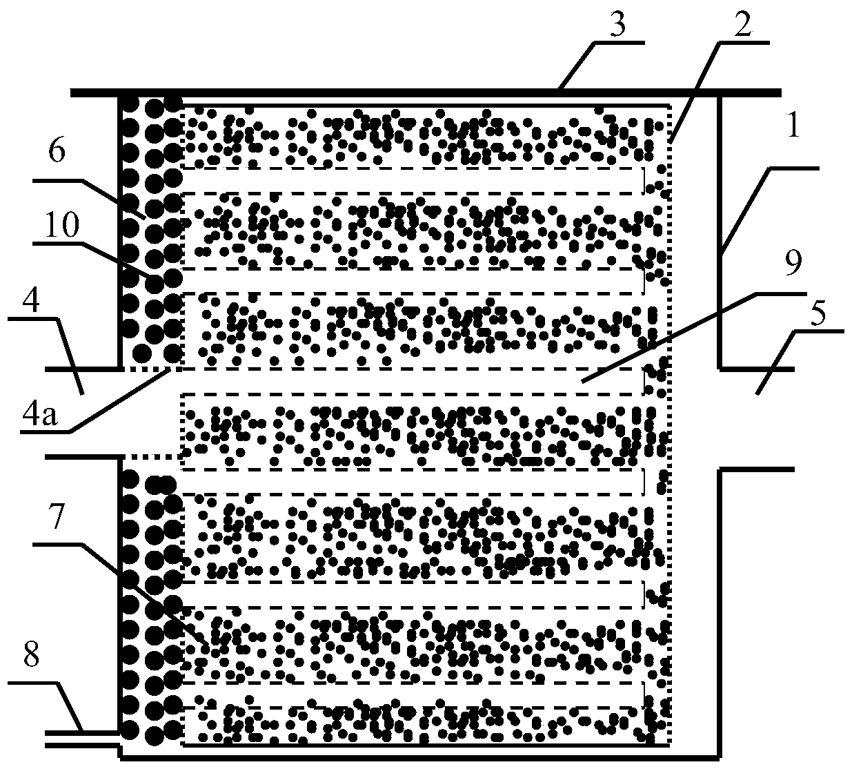 A purification device and purification method for strongly acidic components in exhaust gas