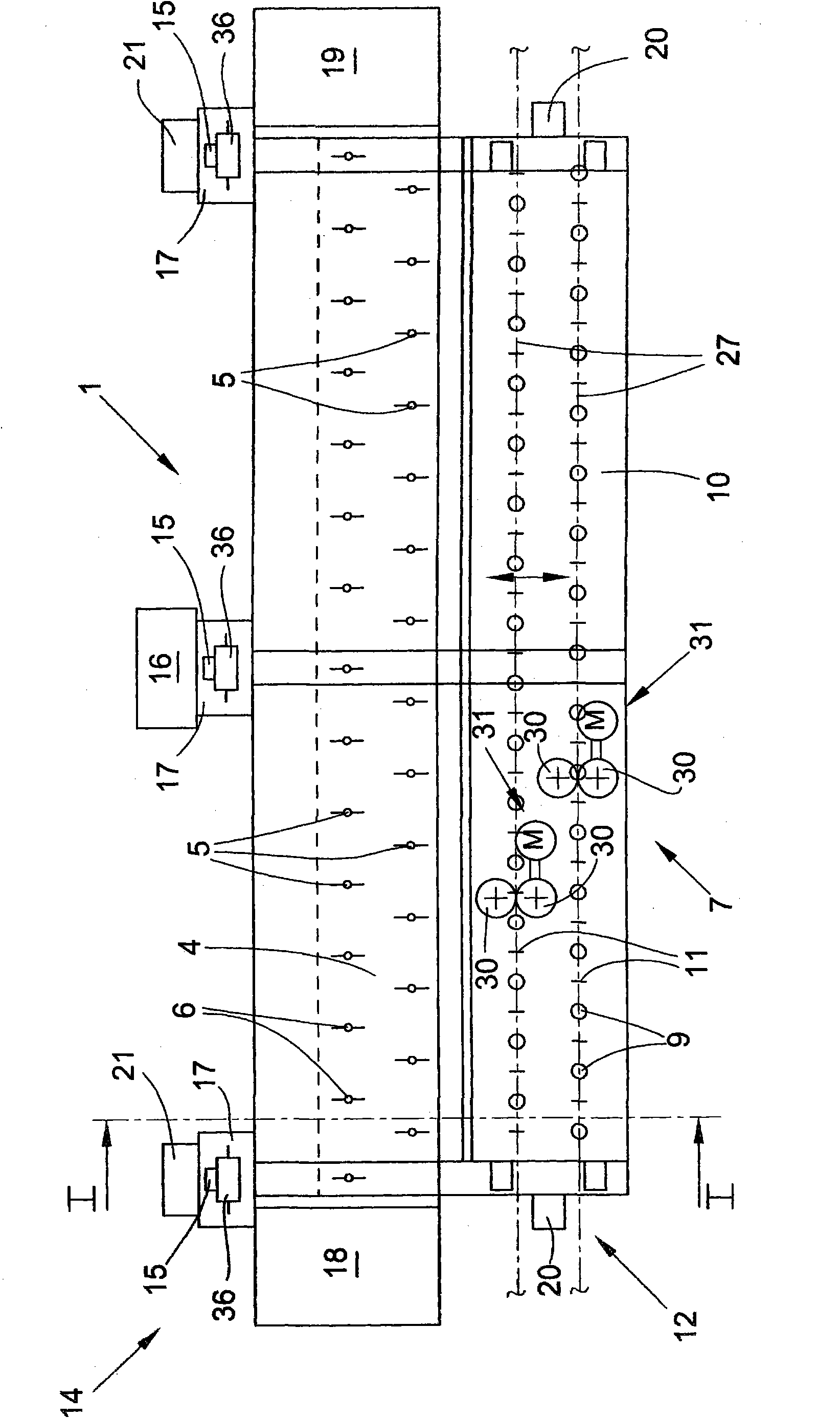 Reel change device for roving machine