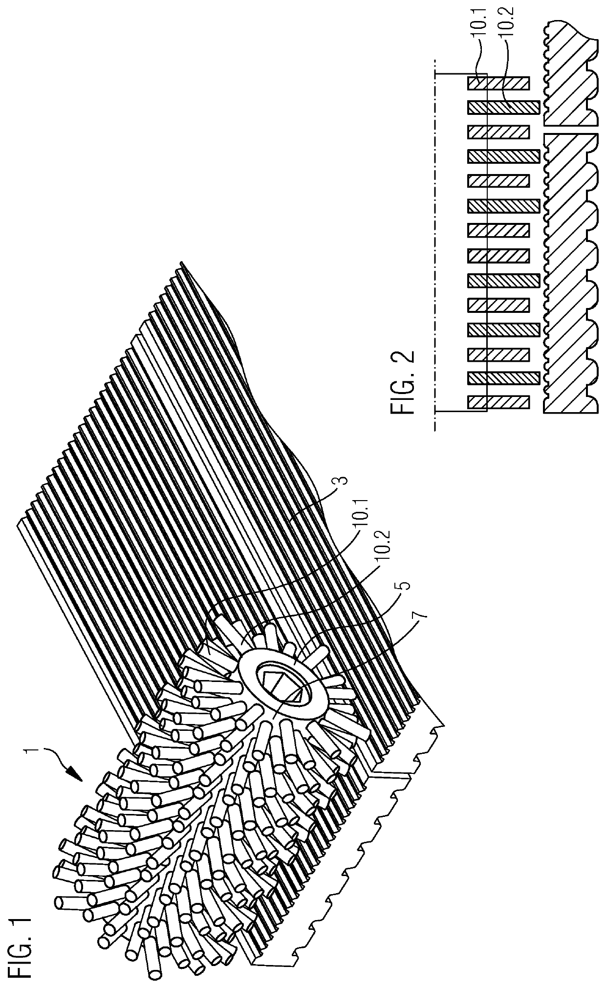 Roller brush, in particular for a cleaning and/or care device and cleaning and/or care device