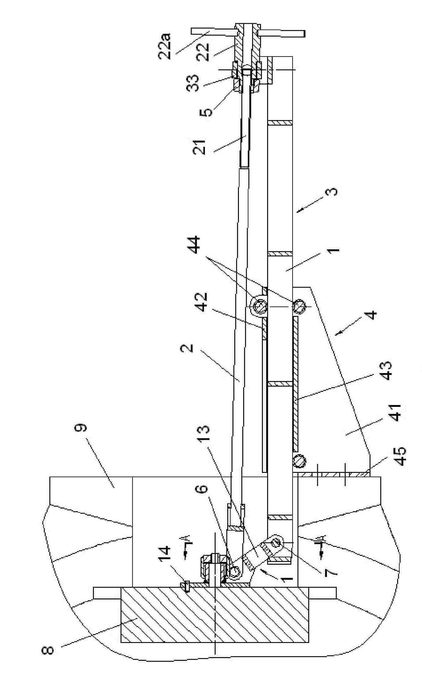 Assembly and disassembly device for elliptical manhole cover plate of pressure vessel