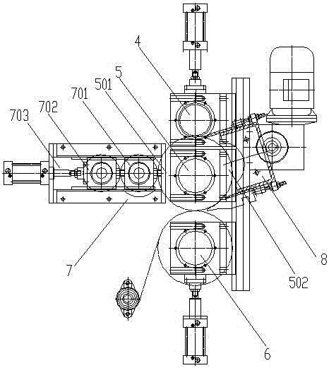 Continuous aluminum foil pressure forming composite winding machine