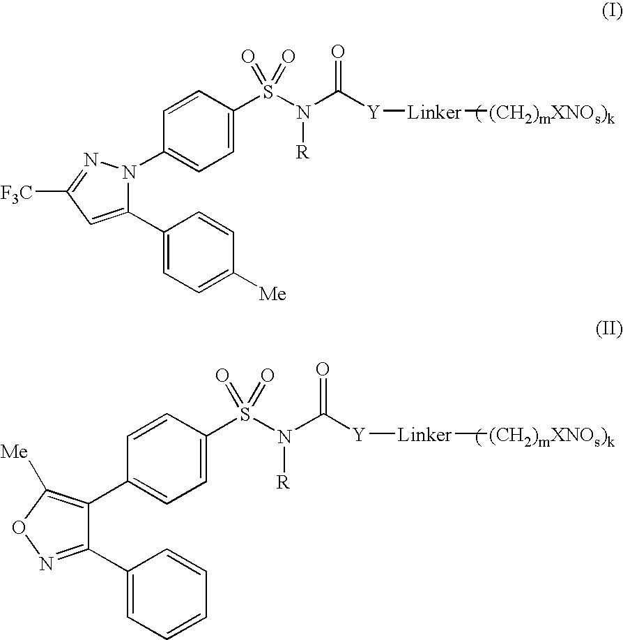 Nitric oxide releasing selective cyclooxygenase-2 inhibitors