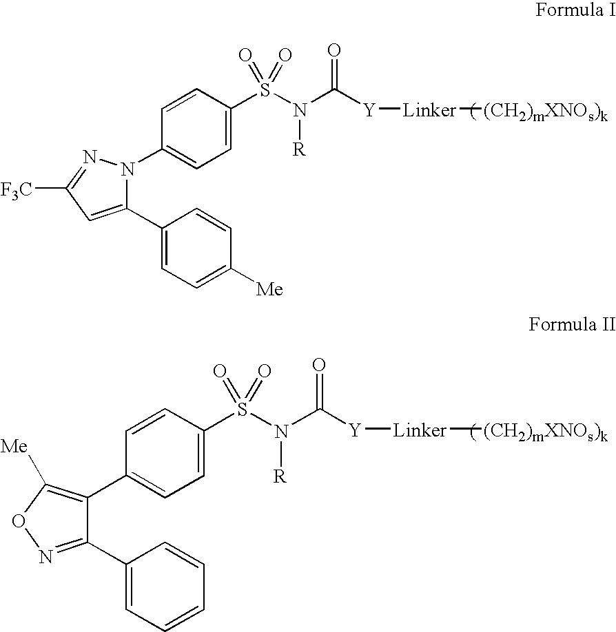 Nitric oxide releasing selective cyclooxygenase-2 inhibitors