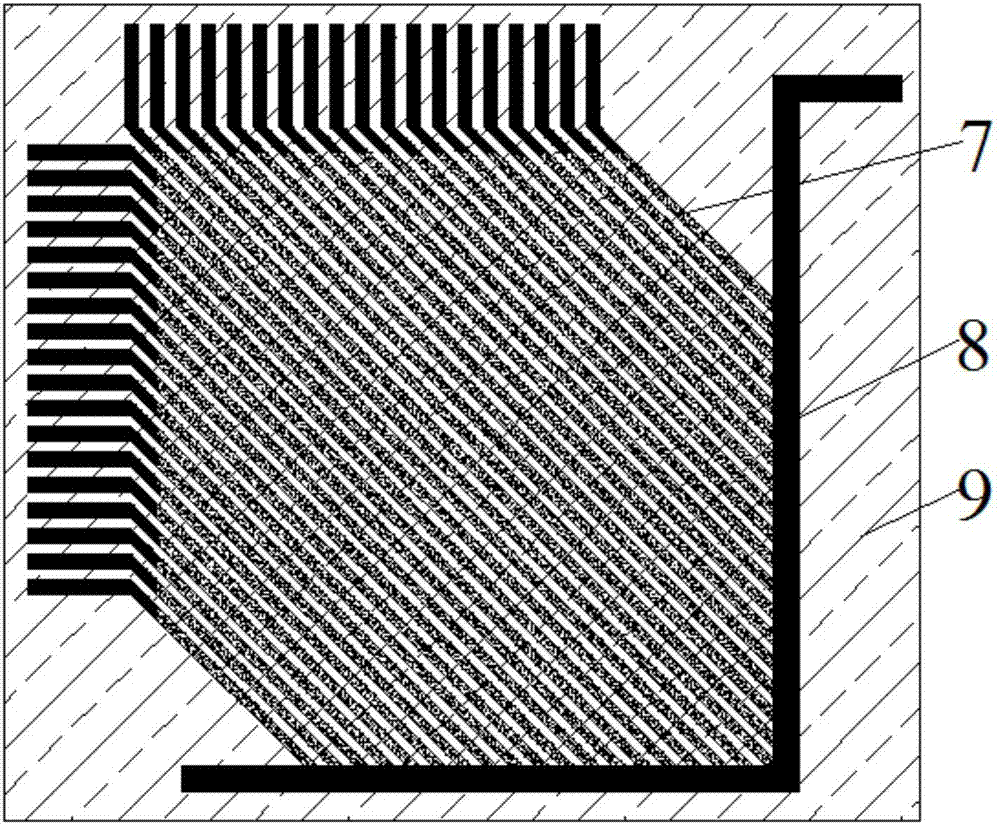 Stress, strain or temperature abnormal area monitoring sensing element and manufacturing method thereof