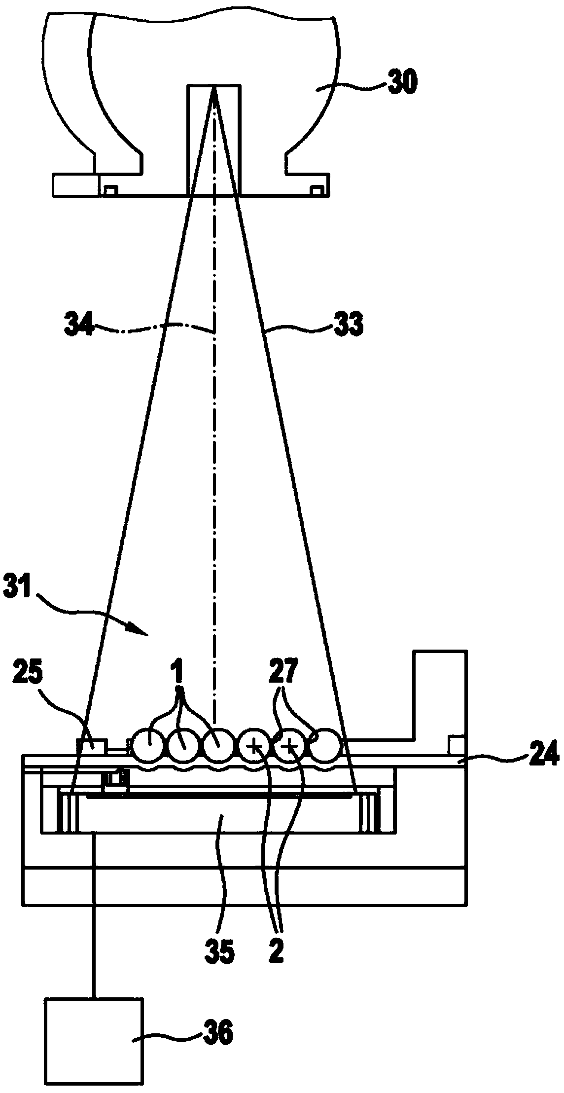 Device for checking pharmaceutical products, in particular hard gelatin capsules