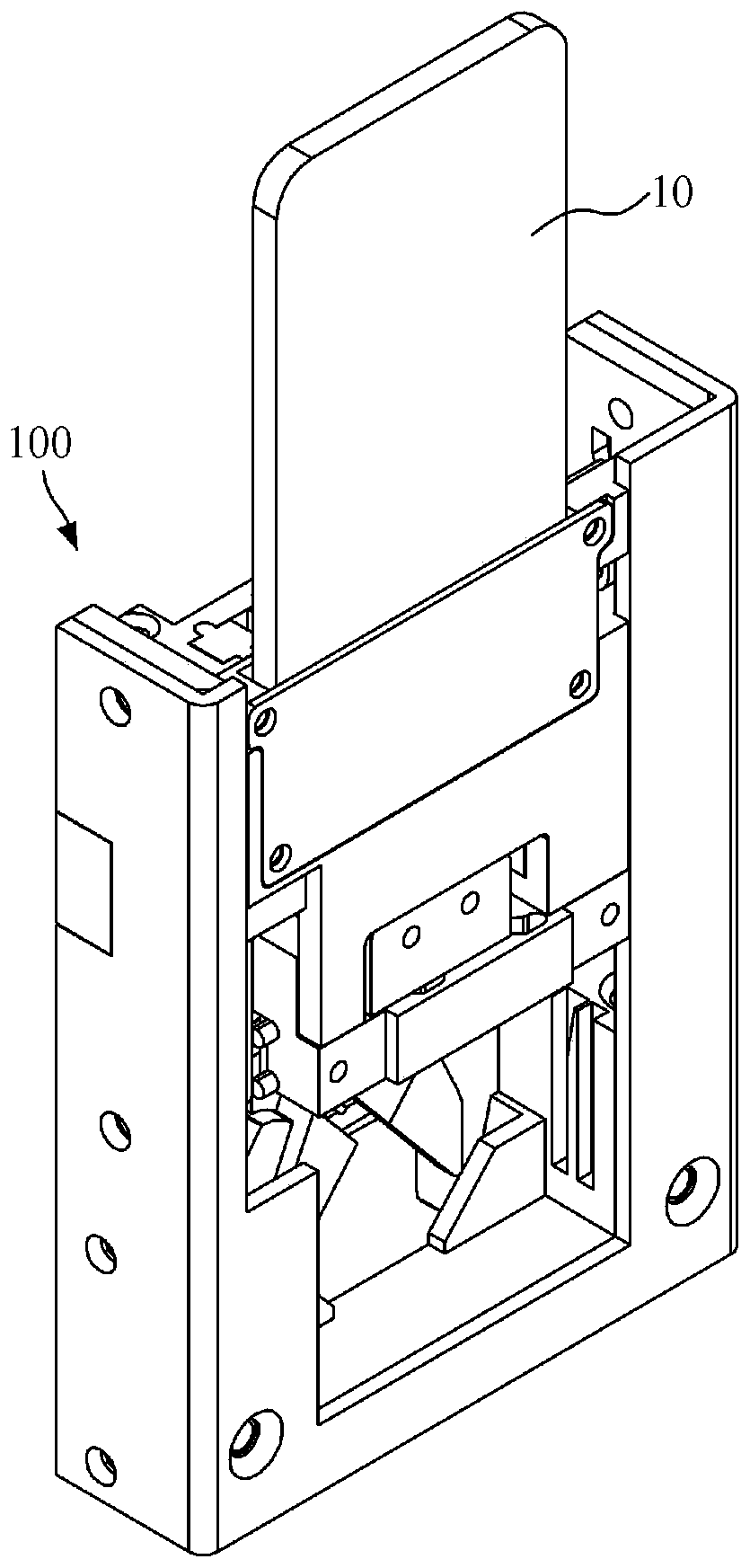 Punched card key push-type door lock