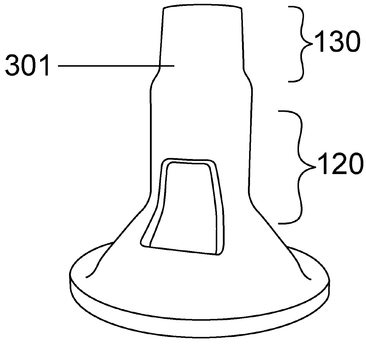 Breast Flange for Direct Coupling to Breast Pump Fitting