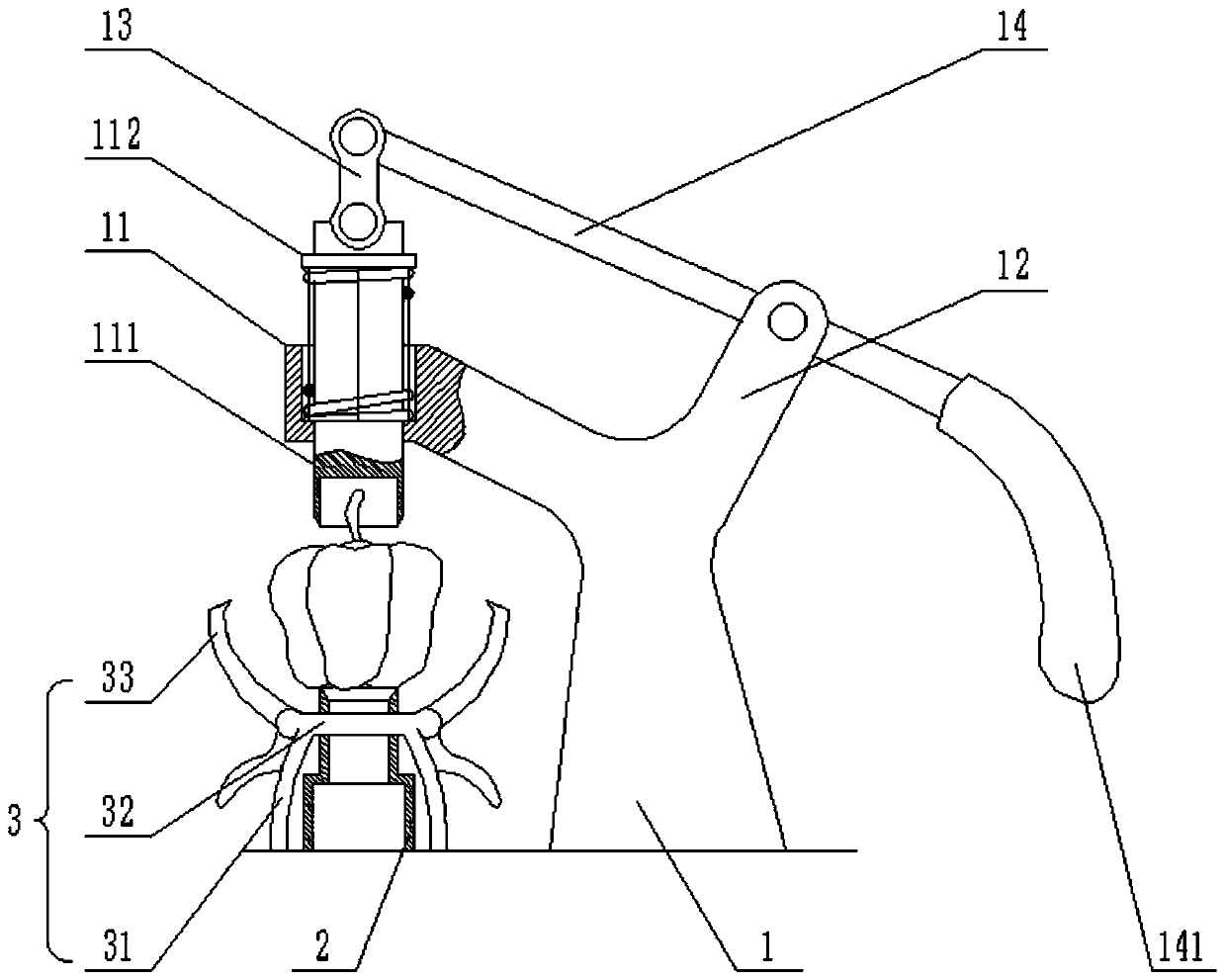 A device for removing seeds from bell peppers