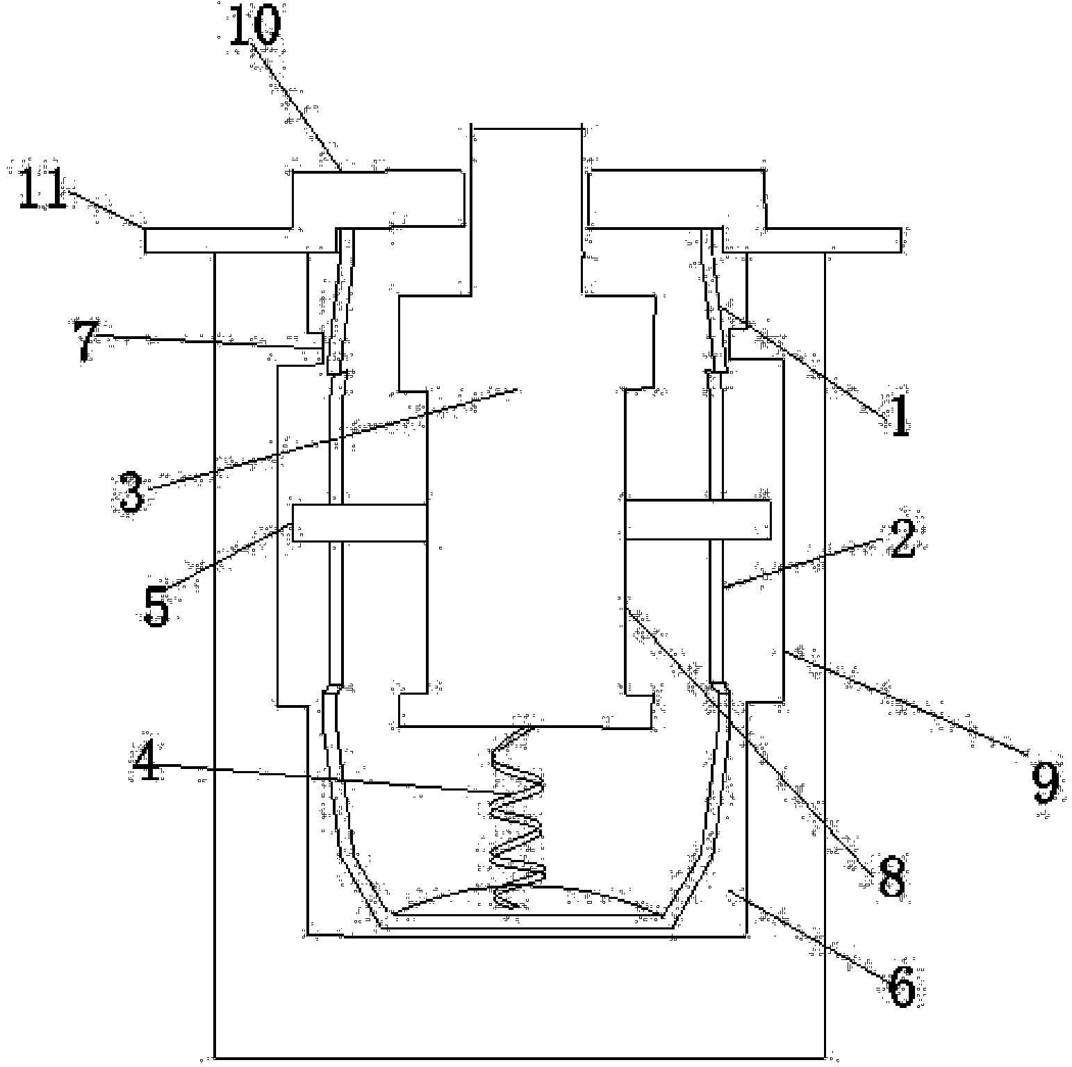 Contact element pair structure for electric connector