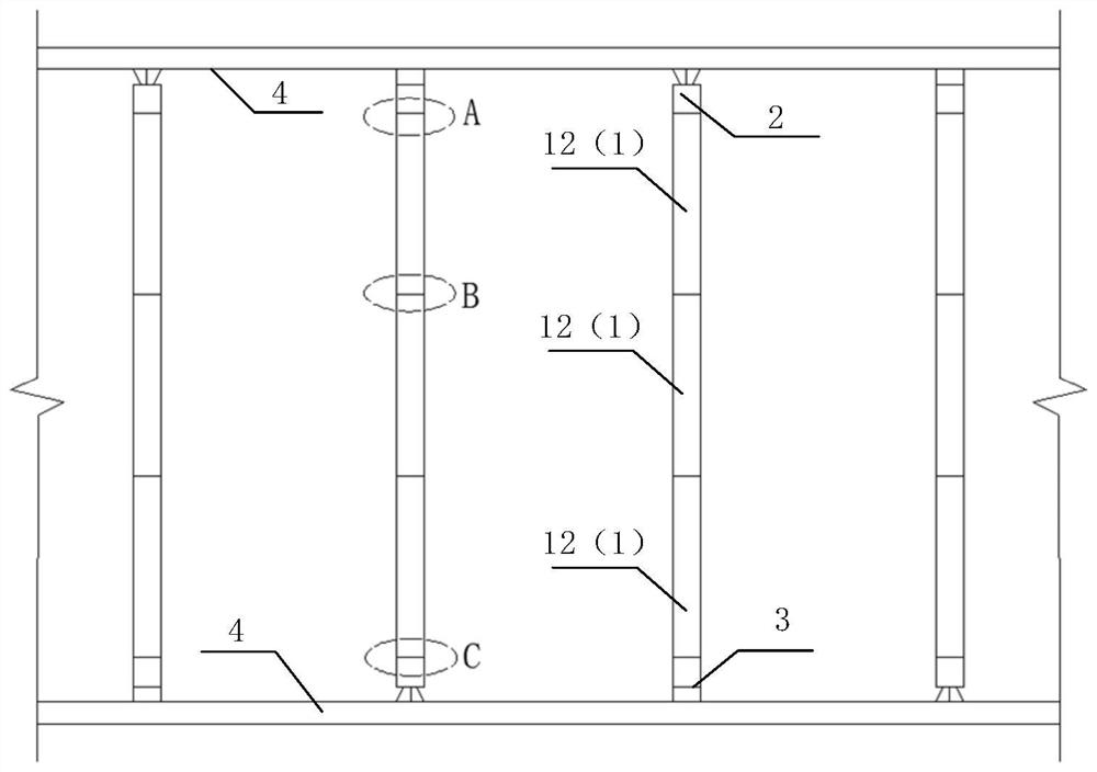 Inner support structure for reinforcing foundation pit support and construction method